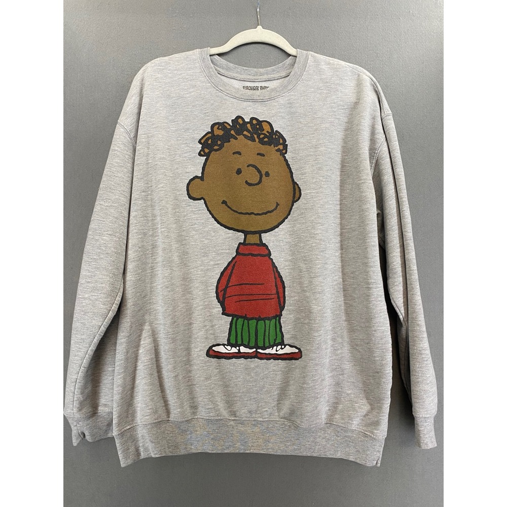 Peanuts Franklin Graphic Sweatshirt Gray Heather Crew Neck XL Pullover 2021